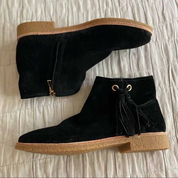 KATE SPADE Bellamy Black Suede Booties 7 - Picture 3 of 5